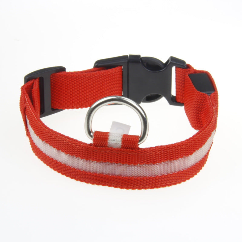 ONDAUM LED Luminous Pet Dog Collar – Rechargeable & Adjustable Night Safety Collar with Multicolor Lights