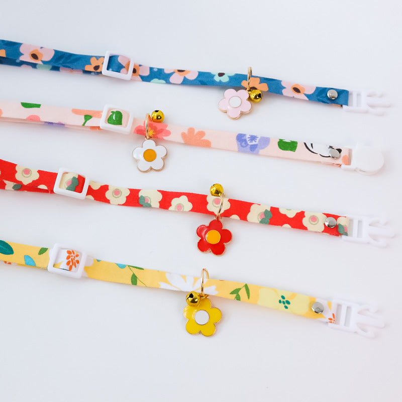 Pet Collar Daisy Flower Safety Buckle Necklace