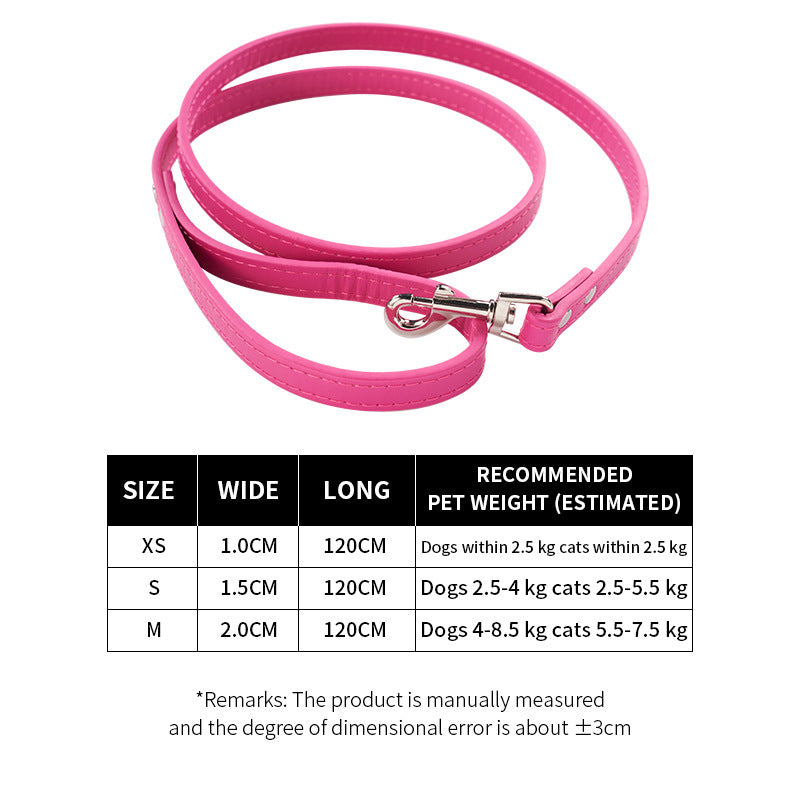Stylish PU Leather Pet Leash for Dogs and Cats