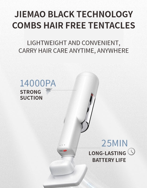 Cat Wireless Hair Suction Groomer Hairdresser Cat Dog Handheld Combing Hair Suction Dust Removal