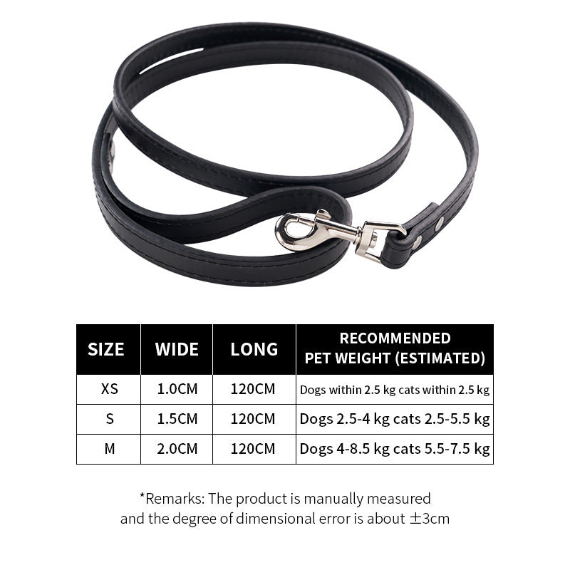 Stylish PU Leather Pet Leash for Dogs and Cats