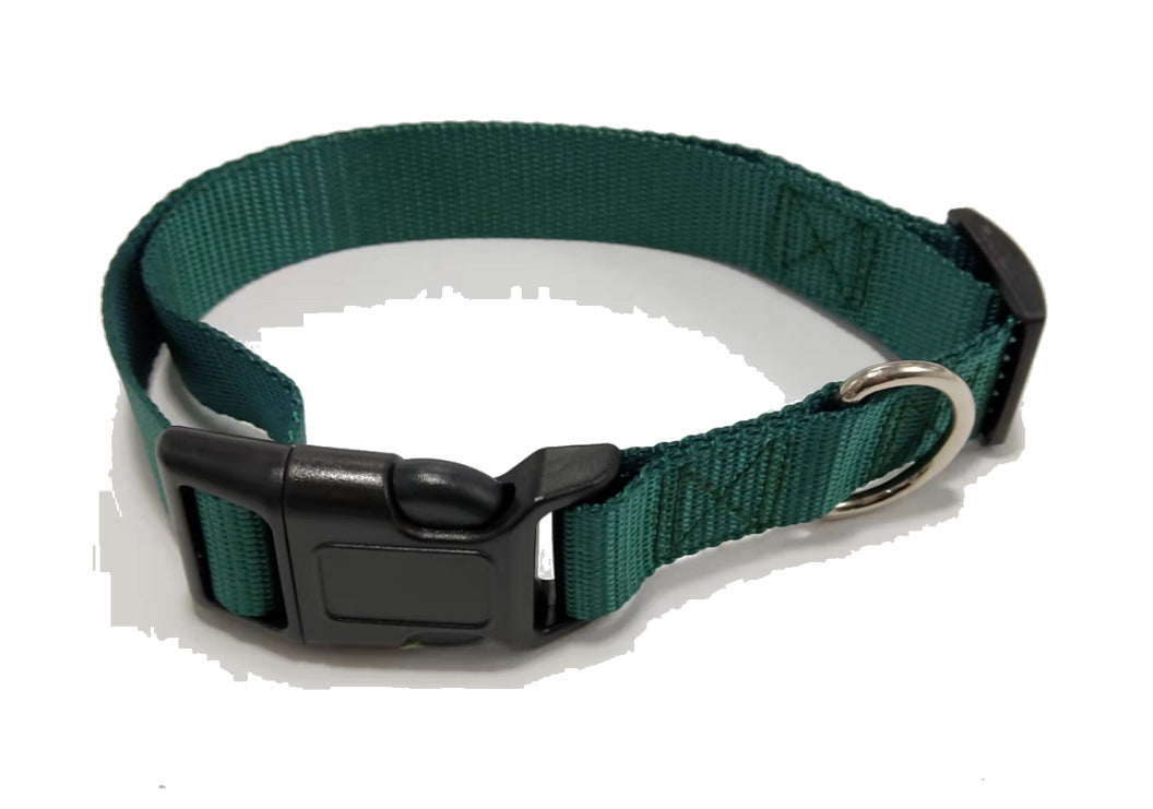 Ondaum Adjustable Plain Polyester Pet Collar – Durable & Comfortable Dog Collar in Multiple Colors & Sizes