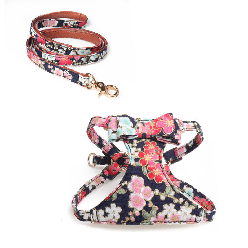 Japanese Style Cat Traction Rope To Prevent Break Free Chest Strap