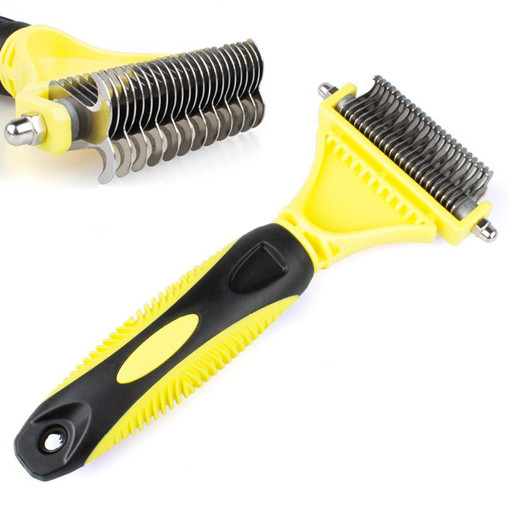Stainless steel double-sided knot comb