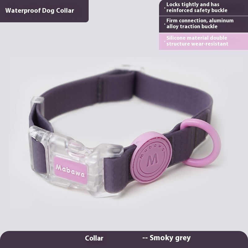 Ondaum Adjustable Dog Collar and Leash – Durable Nylon Pet Chain with Hand Holding Rope, Available in Multiple Colors and Sizes
