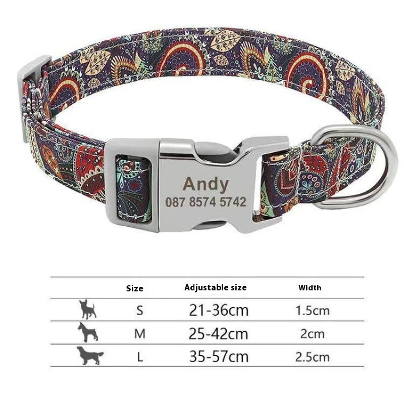 Adjustable Dog Collar with Secure Buckle Design