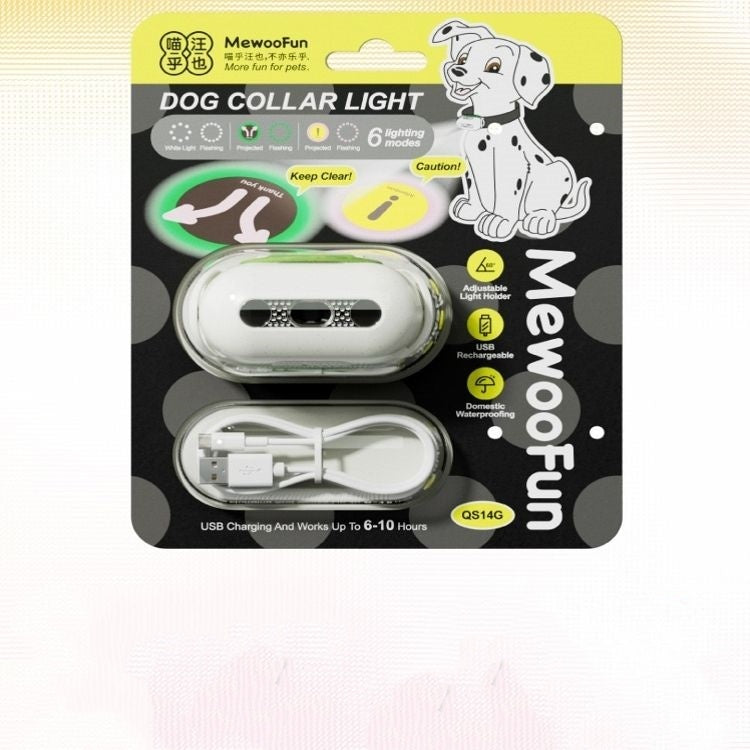 Ondaum Pet Luminous Collar Puppy Hanging Lamp Ring - Interactive LED Collar for Pets with Fun Patterns