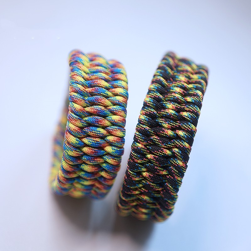 Woven Umbrella Rope Dog Collar Details