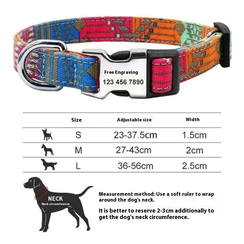 Adjustable Dog Collar with Secure Buckle Design