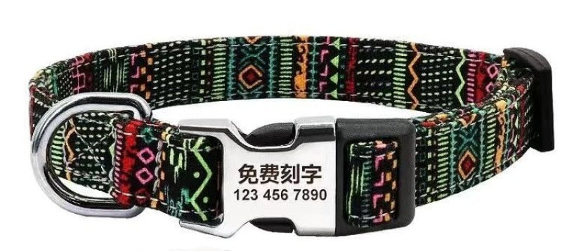 Adjustable Dog Collar with Secure Buckle Design