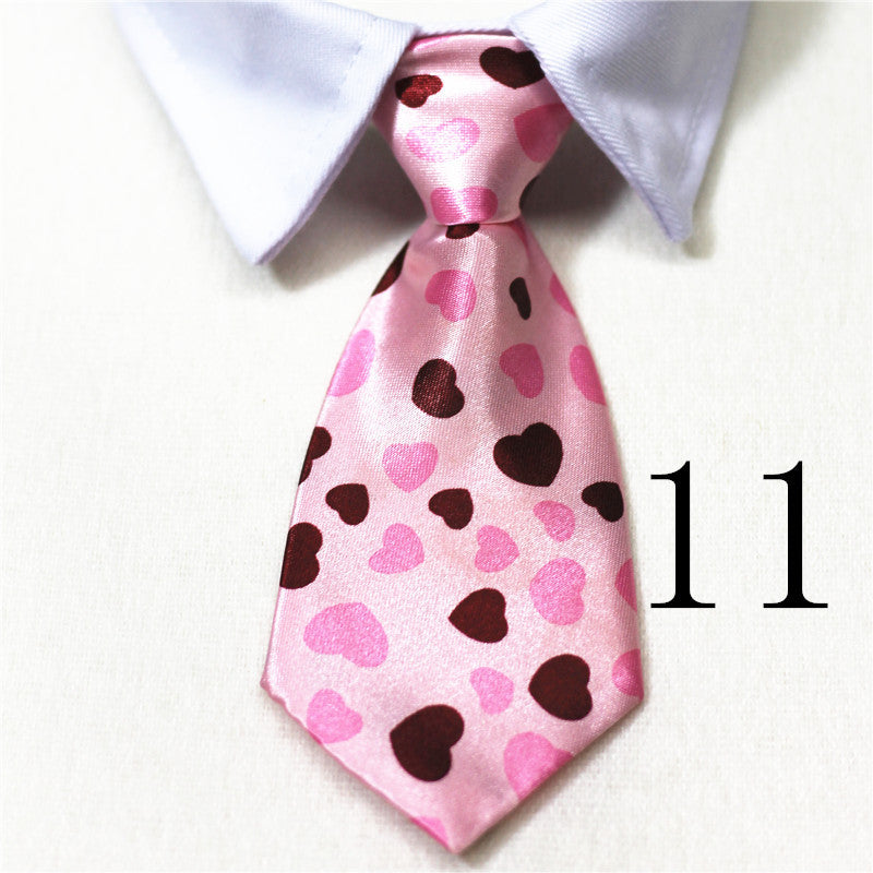 Cat And Dog Pet Fake Tie Solid Color Stripes