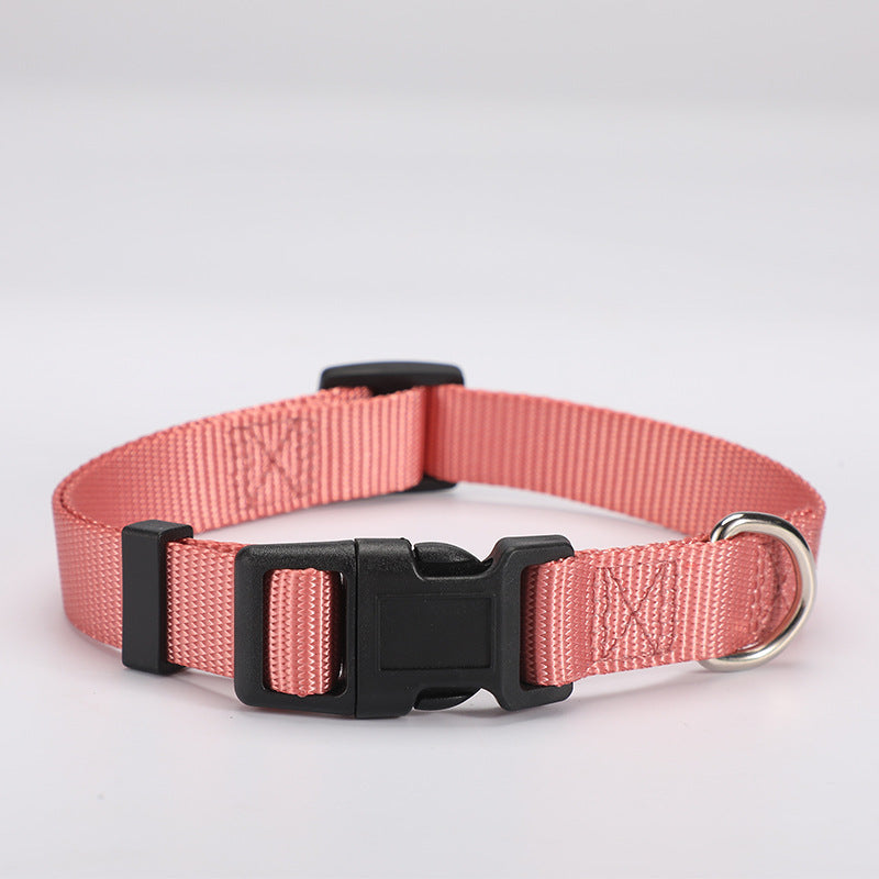 Ondaum Adjustable Plain Polyester Pet Collar – Durable & Comfortable Dog Collar in Multiple Colors & Sizes