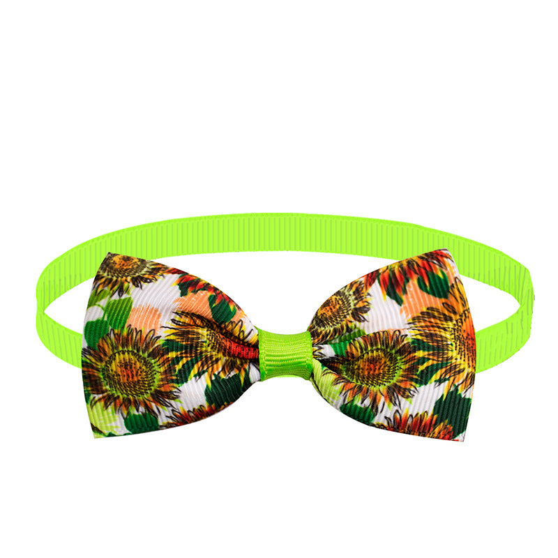 Sunflower Pet Bow Tie Dog Summer Decoration