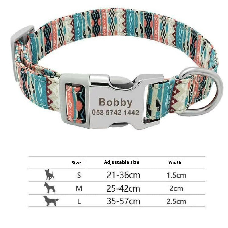 Adjustable Dog Collar with Secure Buckle Design
