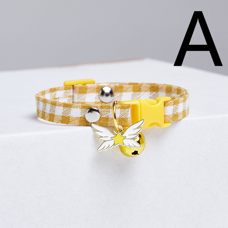 Cat Cute Checkered Collar Bell