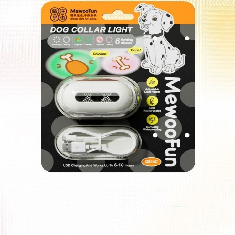 Ondaum Pet Luminous Collar Puppy Hanging Lamp Ring - Interactive LED Collar for Pets with Fun Patterns
