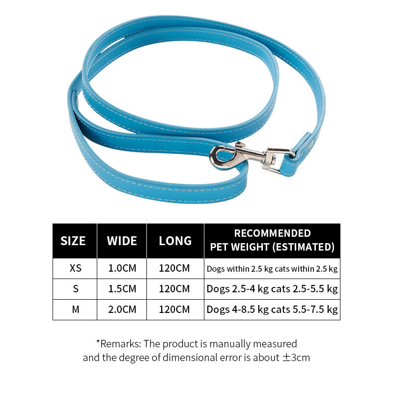 Stylish PU Leather Pet Leash for Dogs and Cats