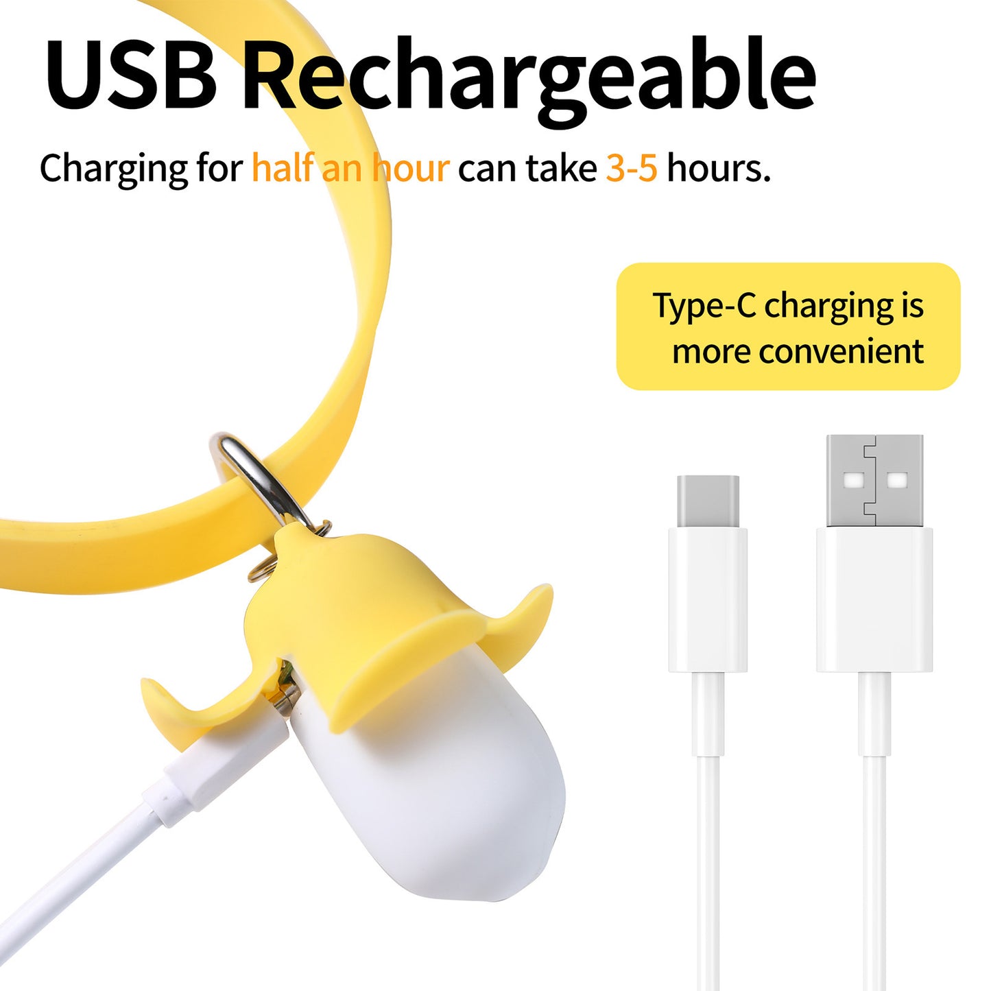 USB Rechargeable Banana Dog Collar Light