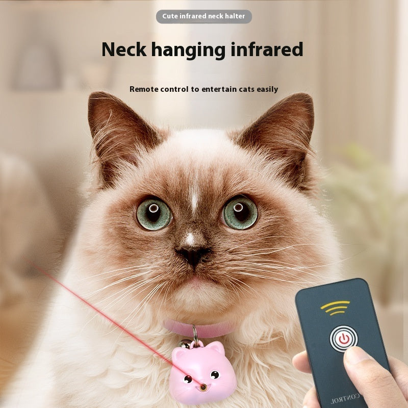 Rechargeable Remote Control Cat Infrared Halter Collar - Interactive Pet Toy with Adjustable Collar for Cats