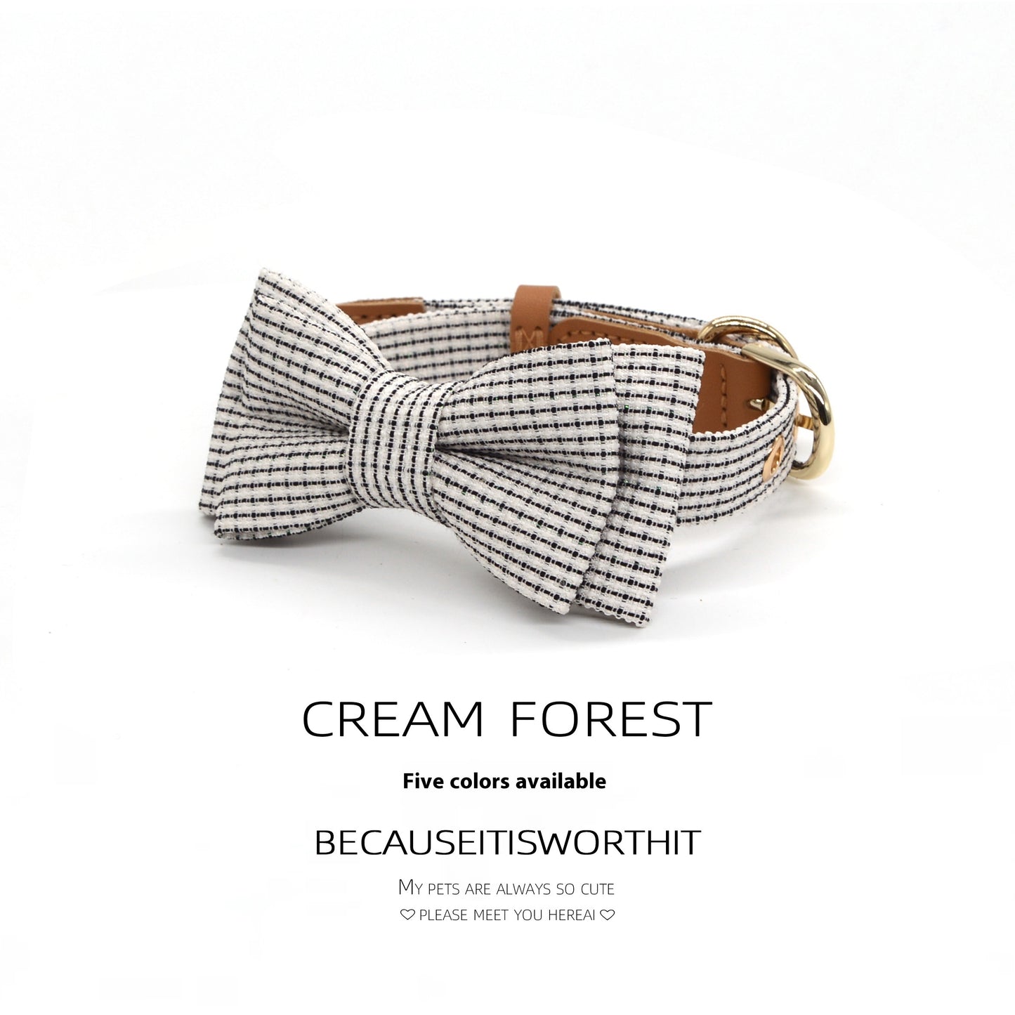 Stylish Dog Bow Collar for Small & Medium Breeds
