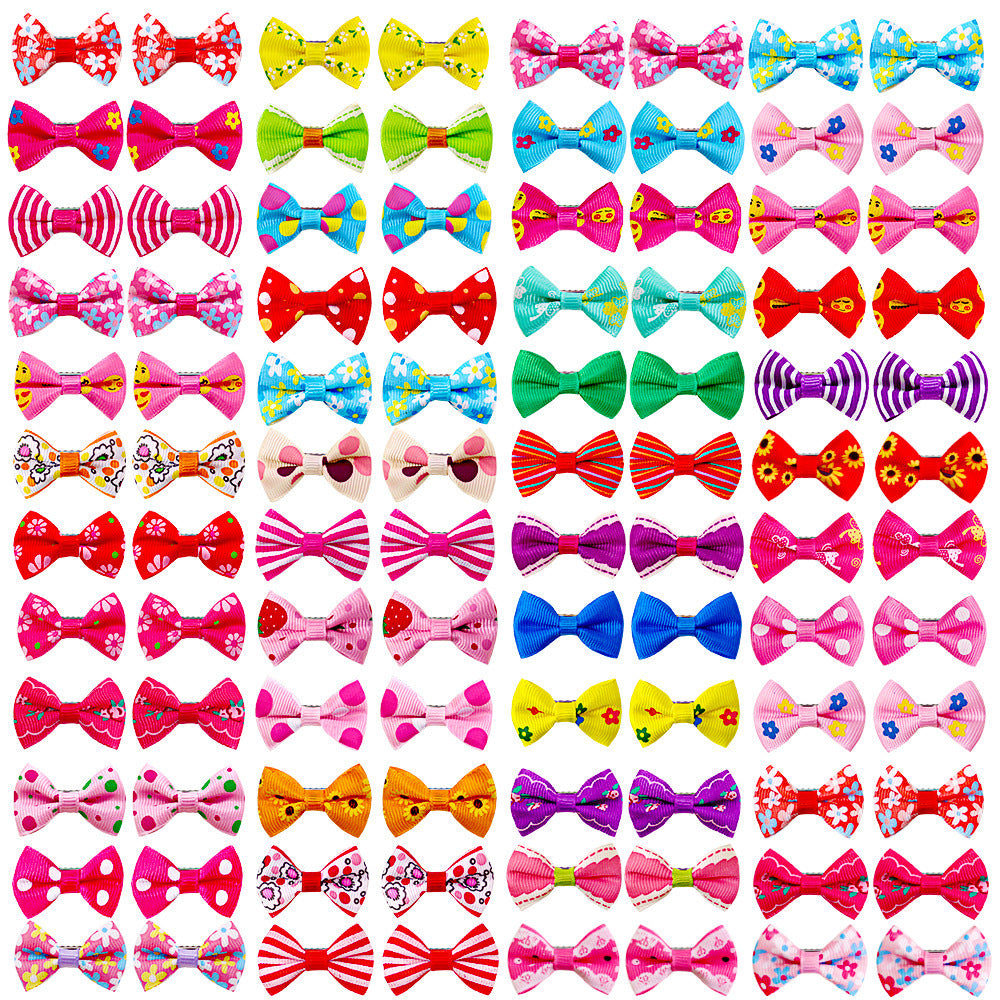 Pet Hairpin Headwear Dog Cat Ornaments Bow Headflower
