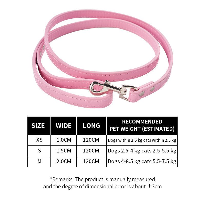 Stylish PU Leather Pet Leash for Dogs and Cats