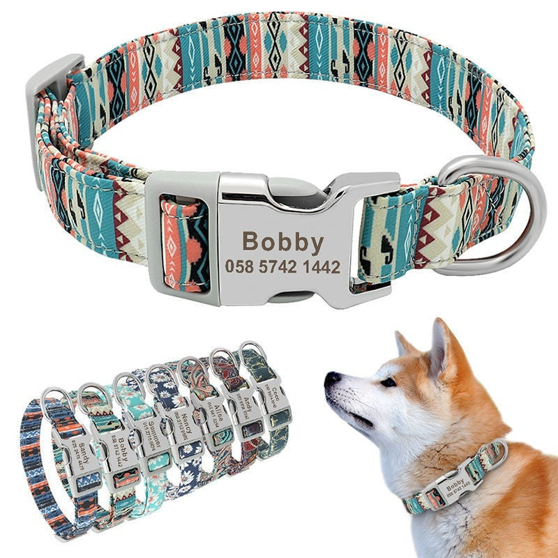 Adjustable Dog Collar with Secure Buckle Design