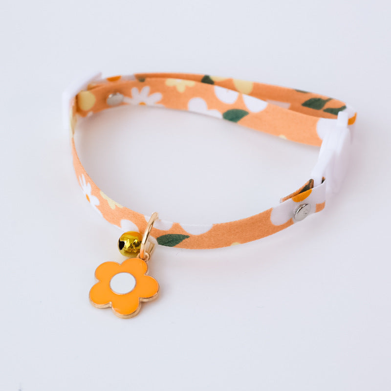 Pet Collar Daisy Flower Safety Buckle Necklace