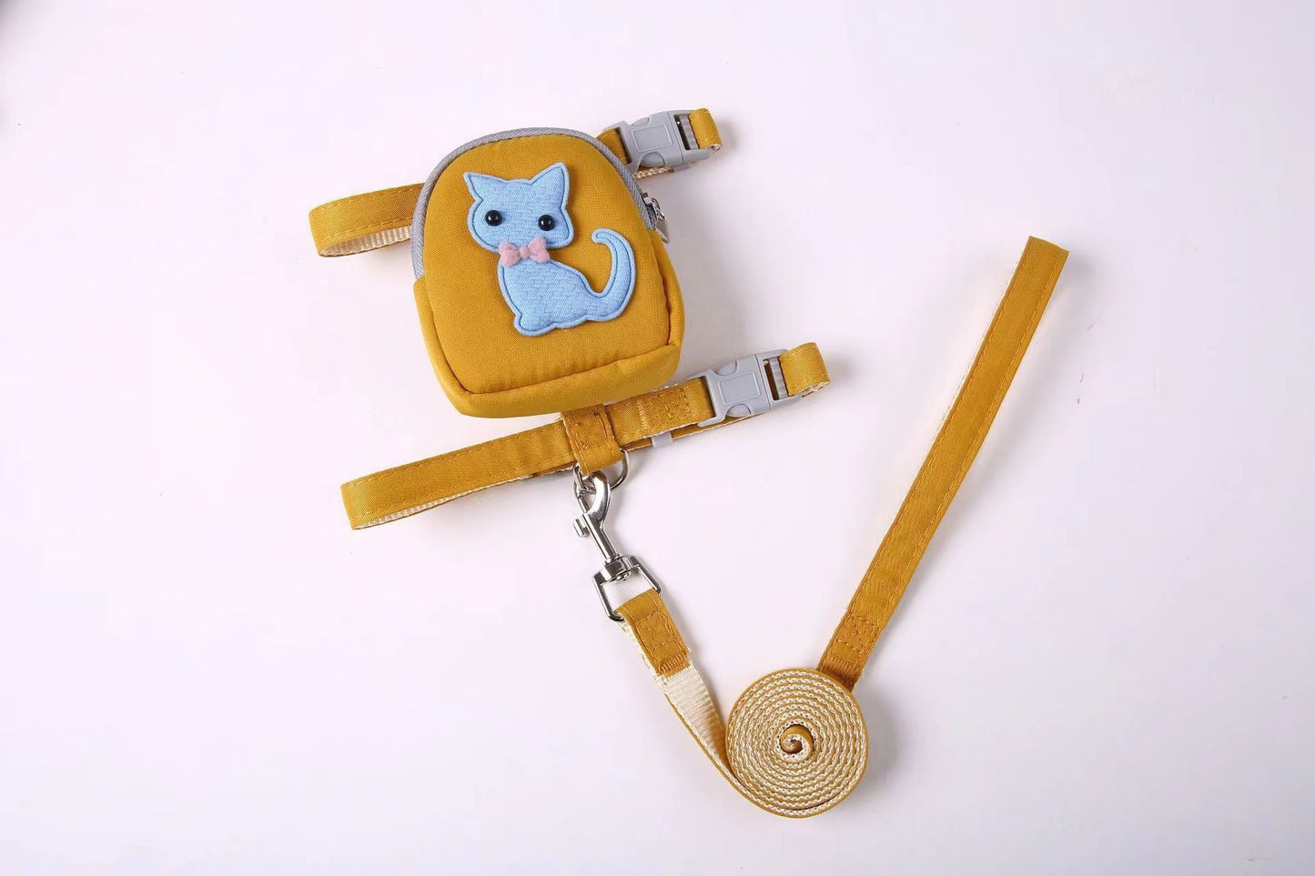 Pet Backpack Teddy Bear Traction Rope Cat Dog Chest Strap