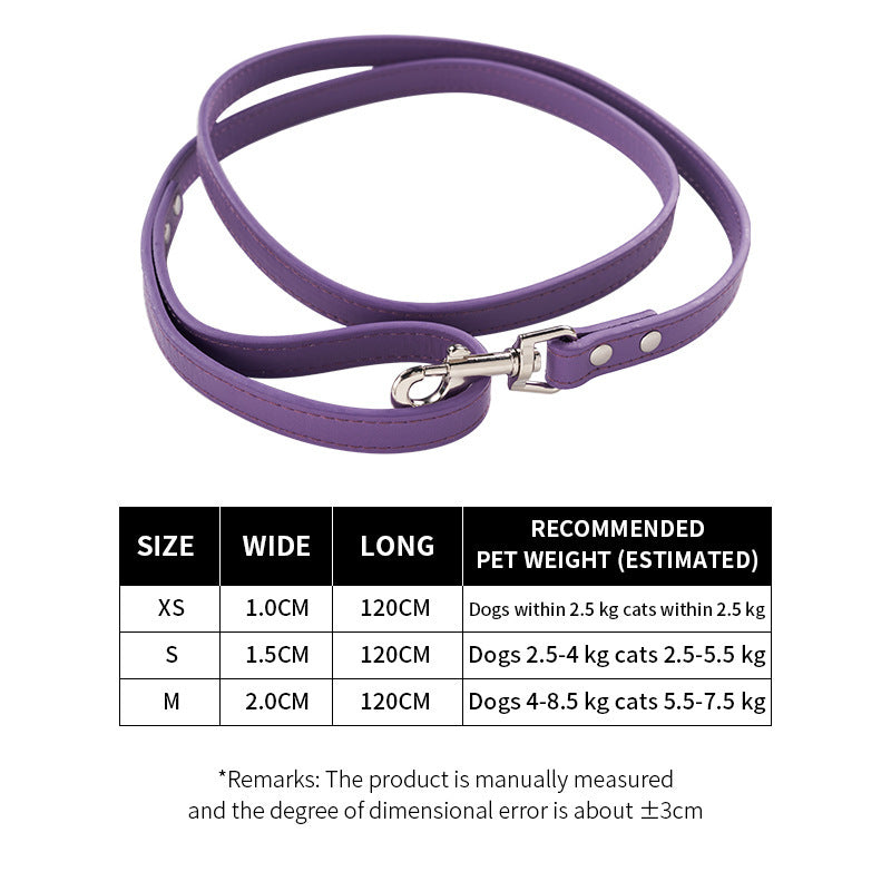 Stylish PU Leather Pet Leash for Dogs and Cats