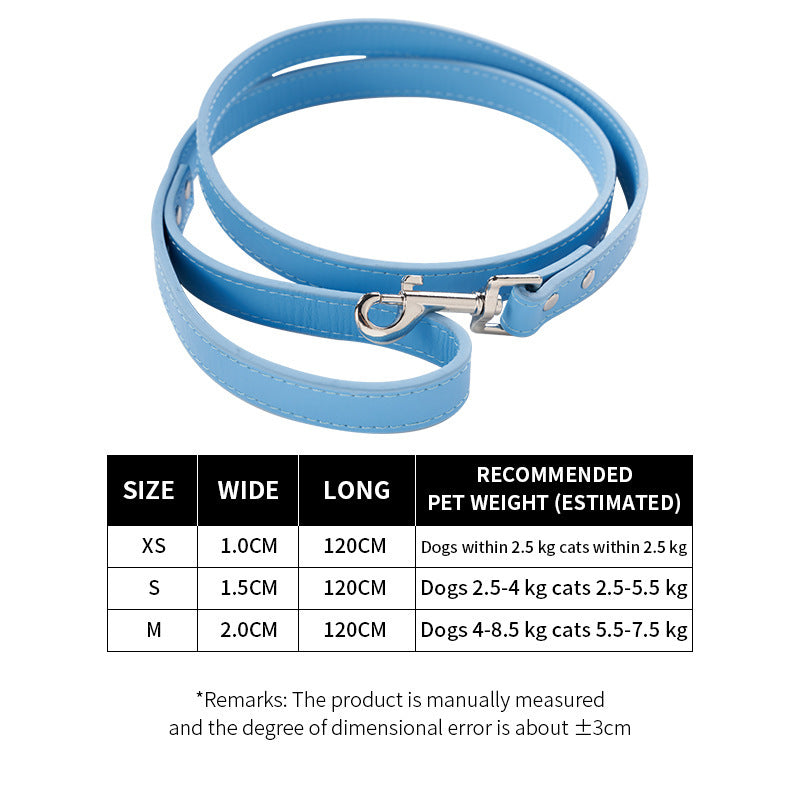 Stylish PU Leather Pet Leash for Dogs and Cats