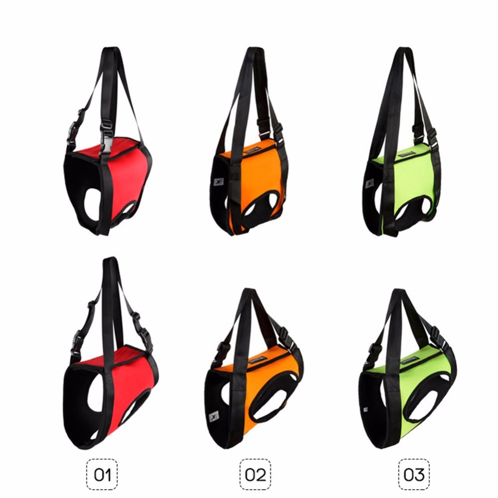 Auxiliary single shoulder lifting strap for injured dog