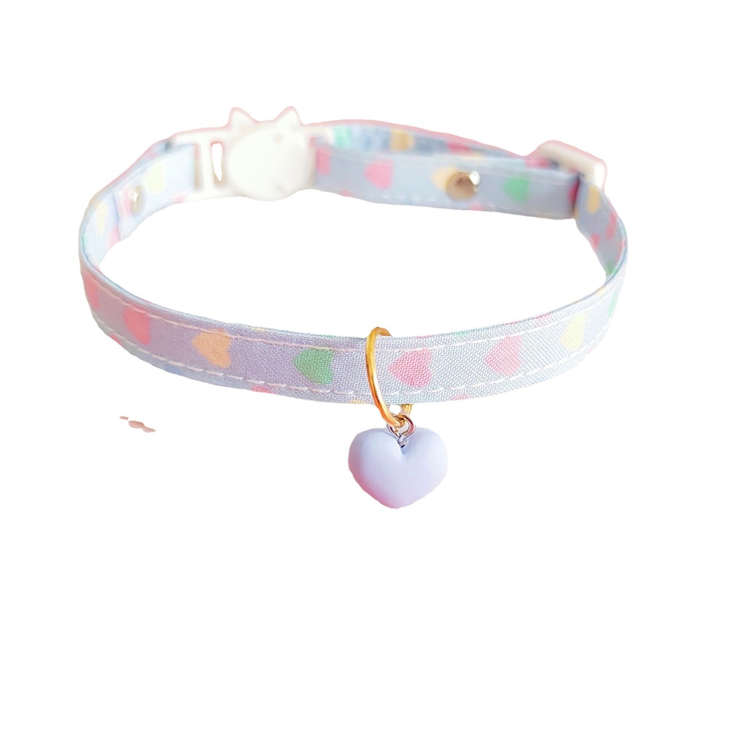 Ondaum Adjustable Cat Collar with Love Pattern – Stylish and Comfortable Pet Decorations