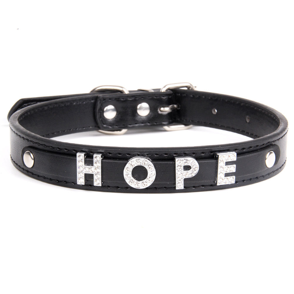 PU Personalized Leather Small And Medium Pet Collar