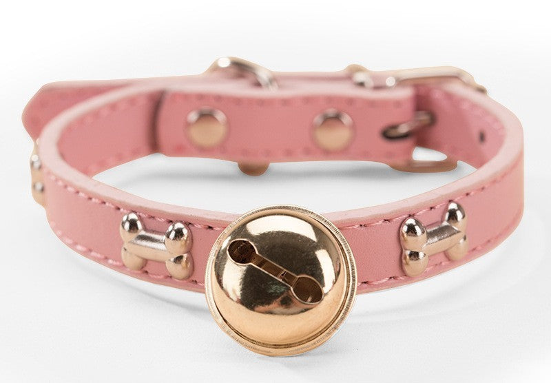 New Pet Claw Print Bone Alloy Bell Collar