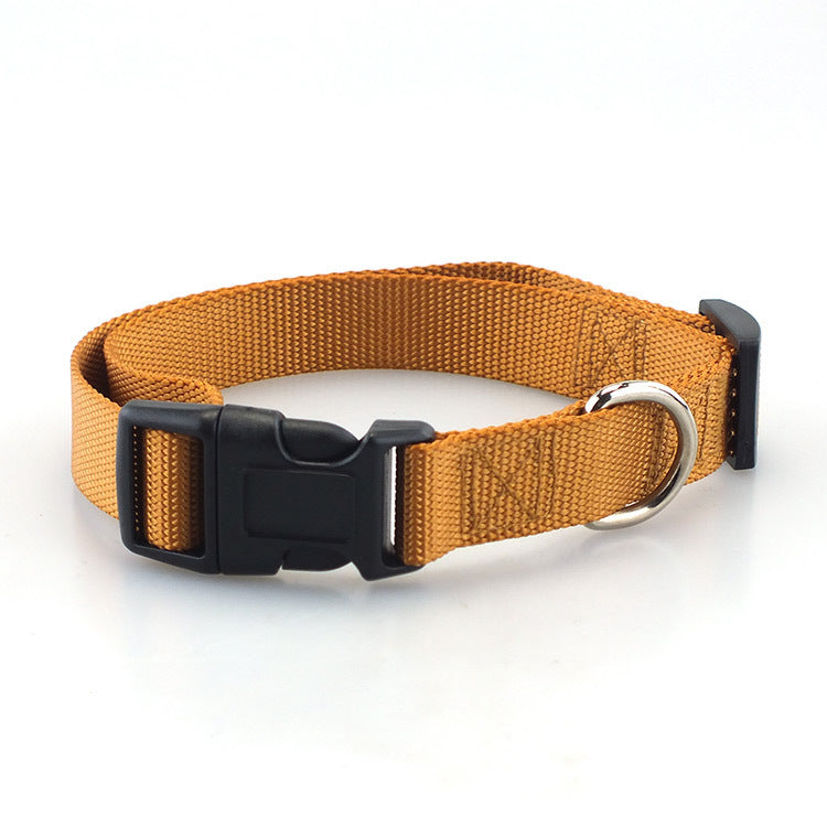 Ondaum Adjustable Plain Polyester Pet Collar – Durable & Comfortable Dog Collar in Multiple Colors & Sizes