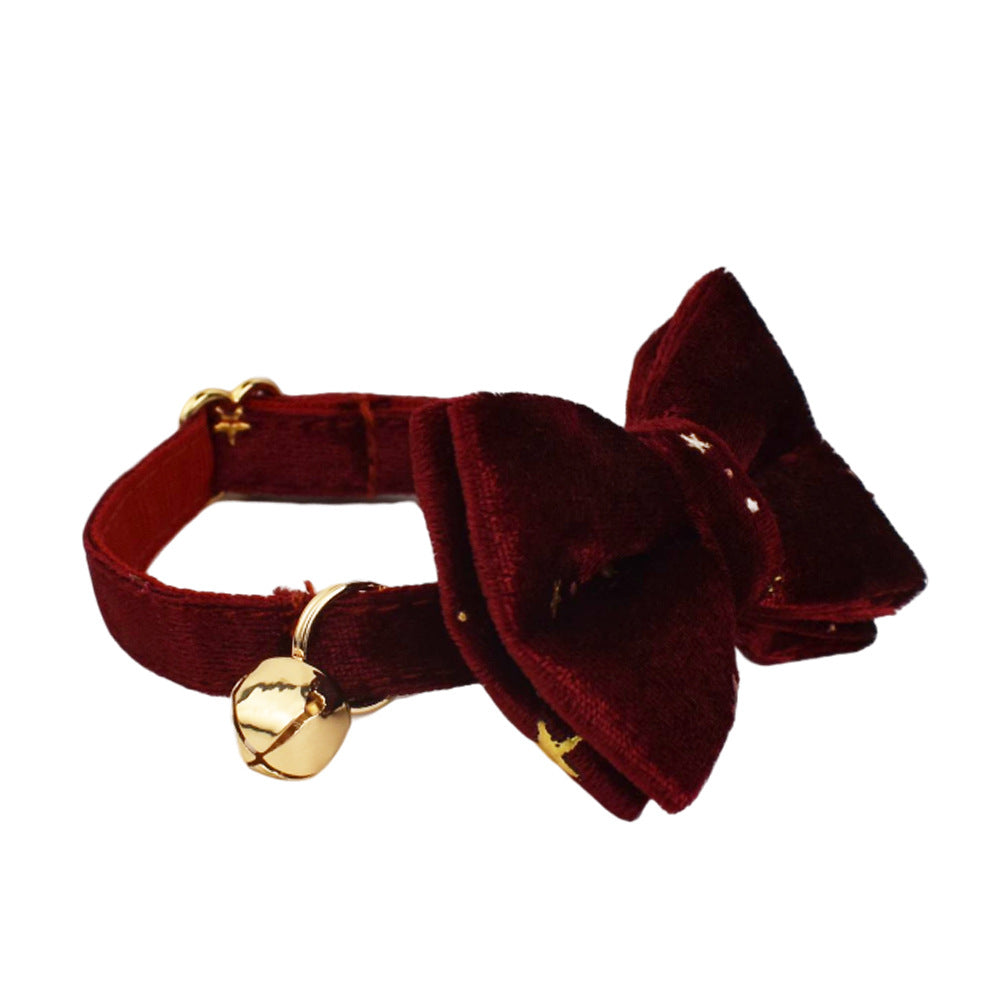 Pet Collar Cute Bell Bow Scarf