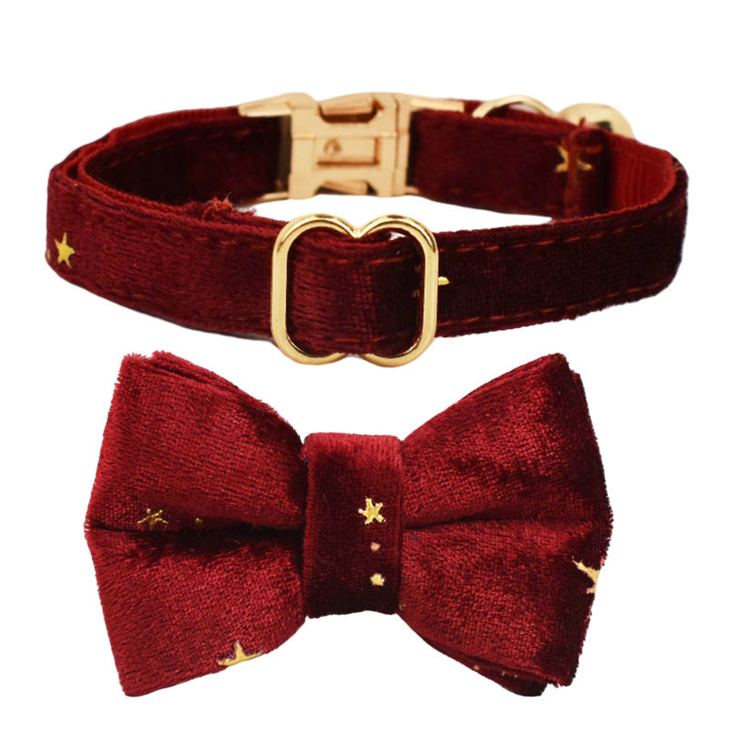 Pet Collar Cute Bell Bow Scarf