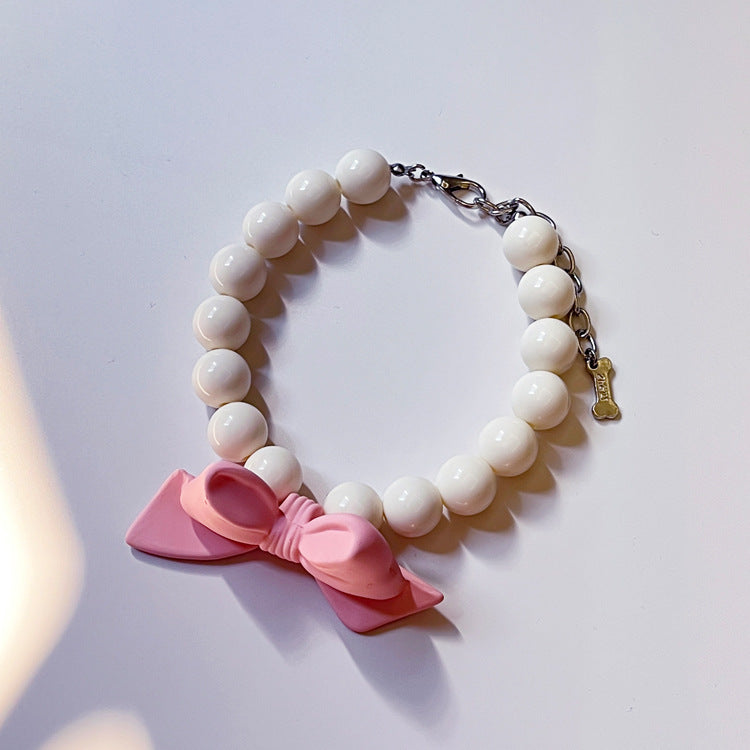 Stylish Monochrome Bow Cat Collar for Holidays