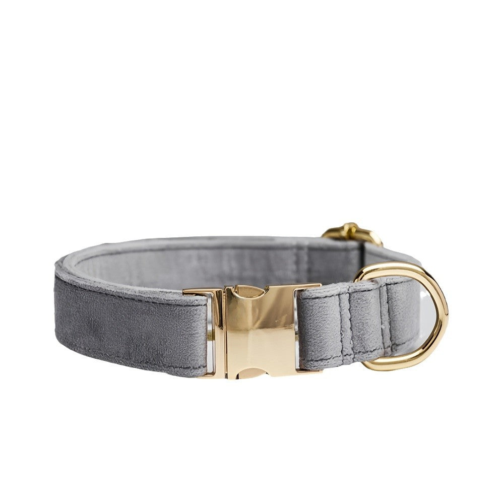 Ondaum Solid Color Dog Collar with Hand-Held Leash – Durable & Stylish Pet Accessory