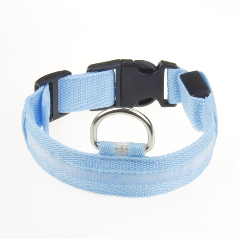 ONDAUM LED Luminous Pet Dog Collar – Rechargeable & Adjustable Night Safety Collar with Multicolor Lights