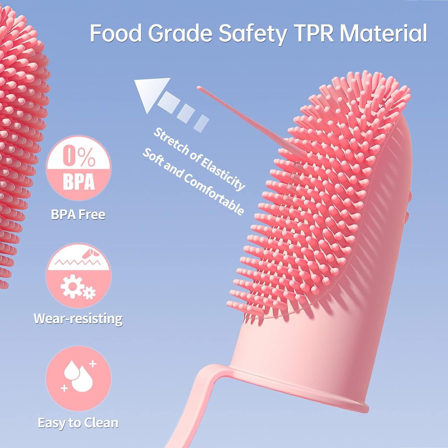 Toothbrush For Dog Finger Toothbrush Kit 135 Surround Bristles For Easy Teeth Cleaning Double Finger Toothbrush Dental Care For Puppies Cats And Small Pets