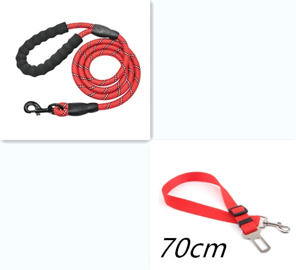 Reflective Dog Leash - Nylon Rope for Walking & Training, Small to Large Dogs