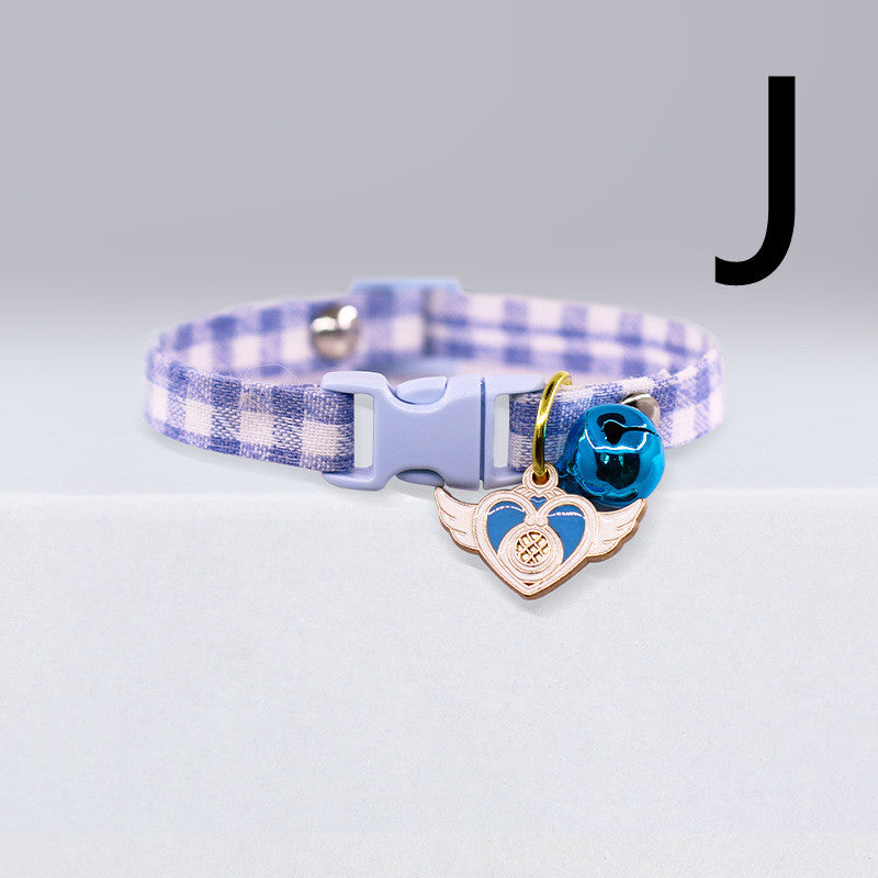 Cat Cute Checkered Collar Bell