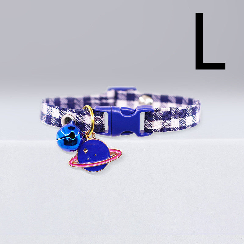 Cat Cute Checkered Collar Bell