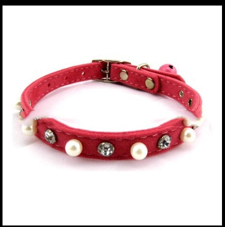 Dog Flocking Pearl Rhinestone Leash