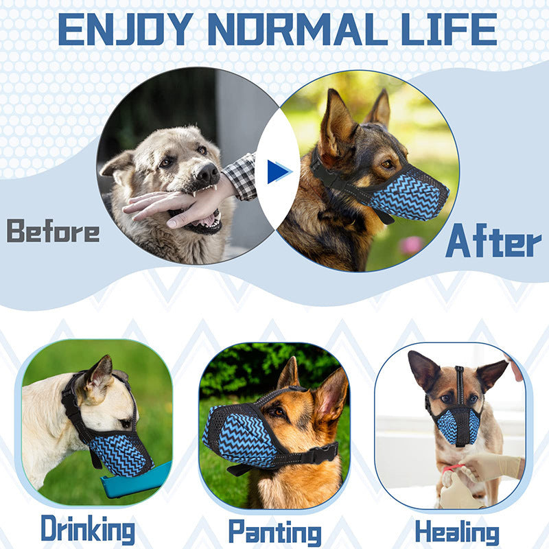 Dog Muzzle Air Mesh Breathable Muzzle For Medium Large Sized Dogs To Anti Prevent Biting Barking Chewing Soft Basket Muzzle For German Shepherd Dog With Reflective Adjustable Strap