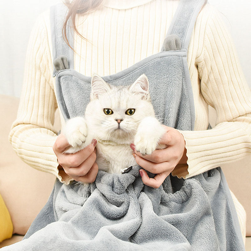Soft Plush Pet Apron – Anti-Grab & Non-Stick