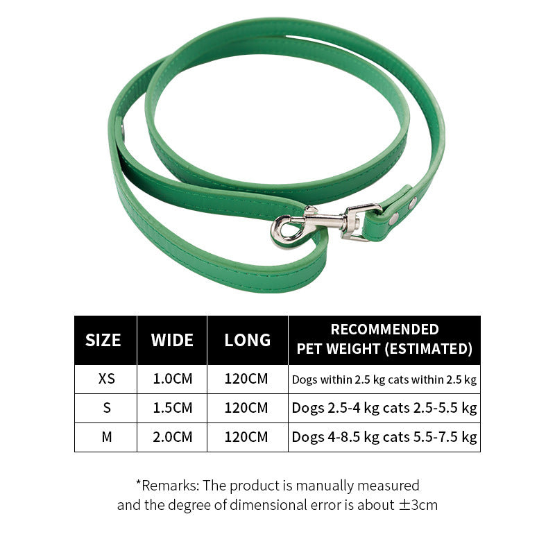 Stylish PU Leather Pet Leash for Dogs and Cats