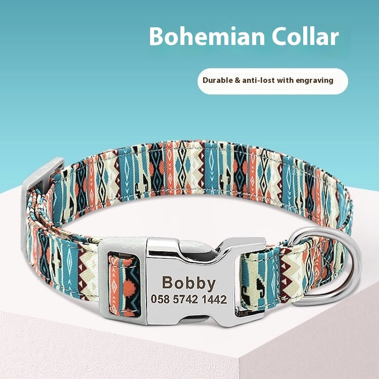 Adjustable Dog Collar with Secure Buckle Design
